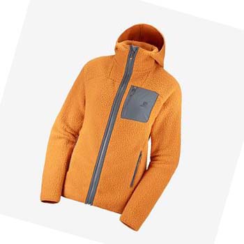 Salomon OUTLINE WARM TEDDY Kapucnis Pulóver Női Narancssárga | HU 3124EBC